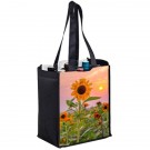 Full Color Sublimated PET Non-Woven 6 Bottle Tote Bag w/ Gus