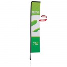 14.5' Premium Rectangle Sail Sign, 2-Sided, Ground Spike