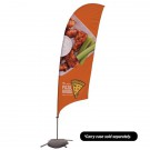 10.5' Value Razor Sail Sign - 1-Sided with Cross Base
