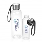 Meera 17 oz. Clear Plastic Water Bottle with Strap