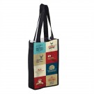 PET Non-Woven 2 Bottle Wine Tote Bag in CMYK - Sublimated