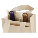 Heavyweight Cotton 2 Bottle Wine Tote - 14 oz - Full Color