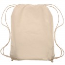Natural Color Cotton Drawstring Backpacks