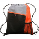 Mesh Pocket Drawstring Backpacks