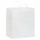White Kraft Carry-Out Bags - Flexo Ink