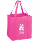 Breast Cancer Awareness Pink Grocery Tote Bag - Screen Print