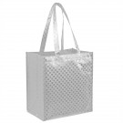 Metallic Gloss Patterned Grocery Tote Bags - Screen Print