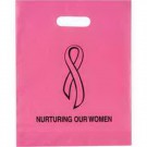 Breast Cancer Awareness Pink Frosted Die Cut Bag - Flexo Ink