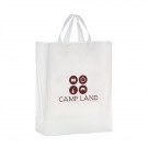 Clear Frosted Soft Loop Shopper Bag w/ Insert - Foil Stamp