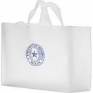 Clear Frosted Soft Loop Shopper Bag w/ Insert - Foil Stamp
