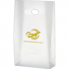 Clear Frosted Die Cut Tote Bag with Insert - Foil Stamp