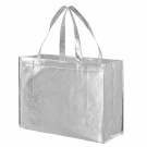Metallic Gloss Smooth Designer Tote Bags - Screen Print