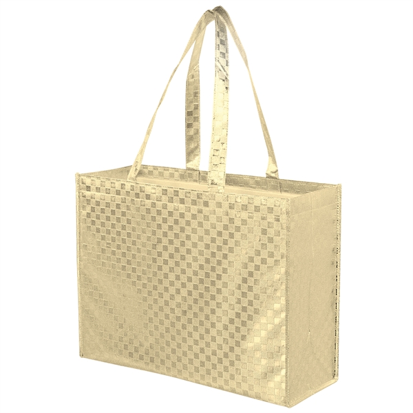 Metallic Gloss Patterned Designer Tote Bags - Screen Print