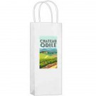 White Kraft 1-Bottle Wine Tote Bag in CMYK- Color Evolution
