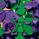 Victory Corps Mardi Gras Floral Sheeting (10 Yards)