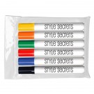 Bullet Tip Dry Erase Markers - USA Made - 6 Pack