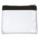 Sadie Satin Clear Cosmetic Bag