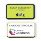 Plastic Rectangle Framed Badges with Rounded Corners