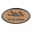 Leatherette Framed Oval Badges