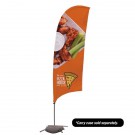 10.5' Value Razor Sail Sign - 2-Sided with Cross Base