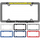 Raised Gray Plastic License Plate Frame