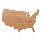 USA Shape Bamboo Cutting Board