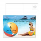 Post Card with Full Color Beach Ball Luggage Tag