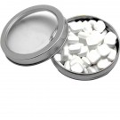 Candy Window Tin Short Round with Printed Mints