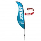 13' Premium Sabre Sail Sign, 2-Sided, Ground Spike