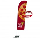 15' Value Blade Sail Sign Kit (Double-Sided w/ Cross Base)