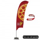 15' Value Razor Sail Sign - 2-Sided with Cross Base