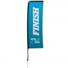 10' Premium Rectangle Sail Sign, 1-Sided, Ground Spike