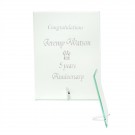Small Jade Glass Plaque Award with Stand