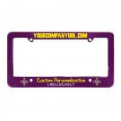Silkscreen Plastic License Plate Frame(Purple)