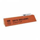 Leatherette Executive Nameplate With Business Card Holder